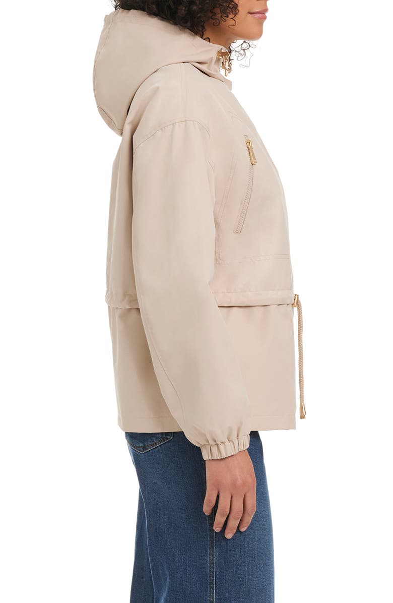 Kate Spade New York crop hooded jacket, Alternate, color, Fired Clay
