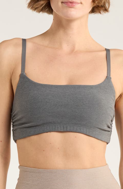 Space Dye Raise the Barre Shirred Sports Bra