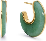 Monica Vinader x Kate Young Stone Hoop Earrings