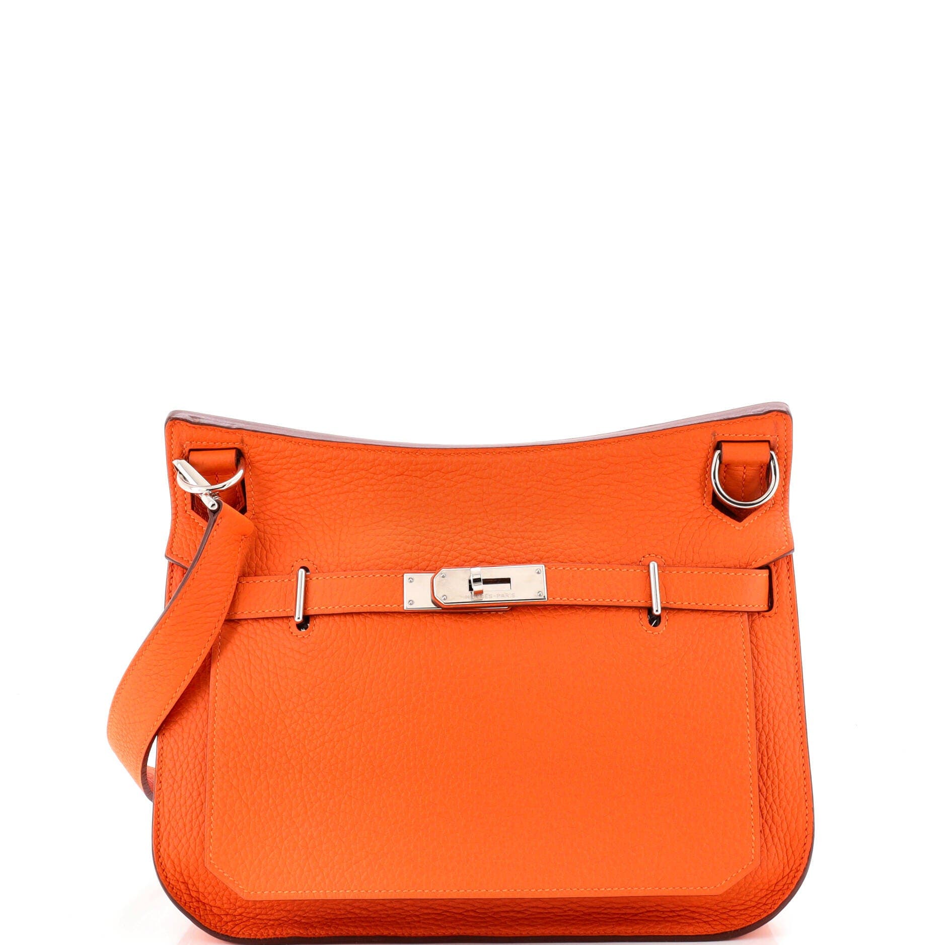 Pre-Owned Hermes Jypsiere Bag Clemence 28, Main, color, Orange H