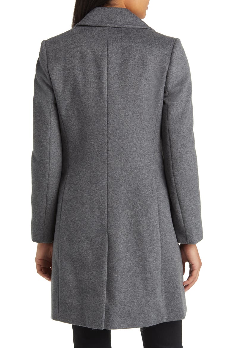 Wool Blend Notch Collar Coat, Alternate, color, GREY