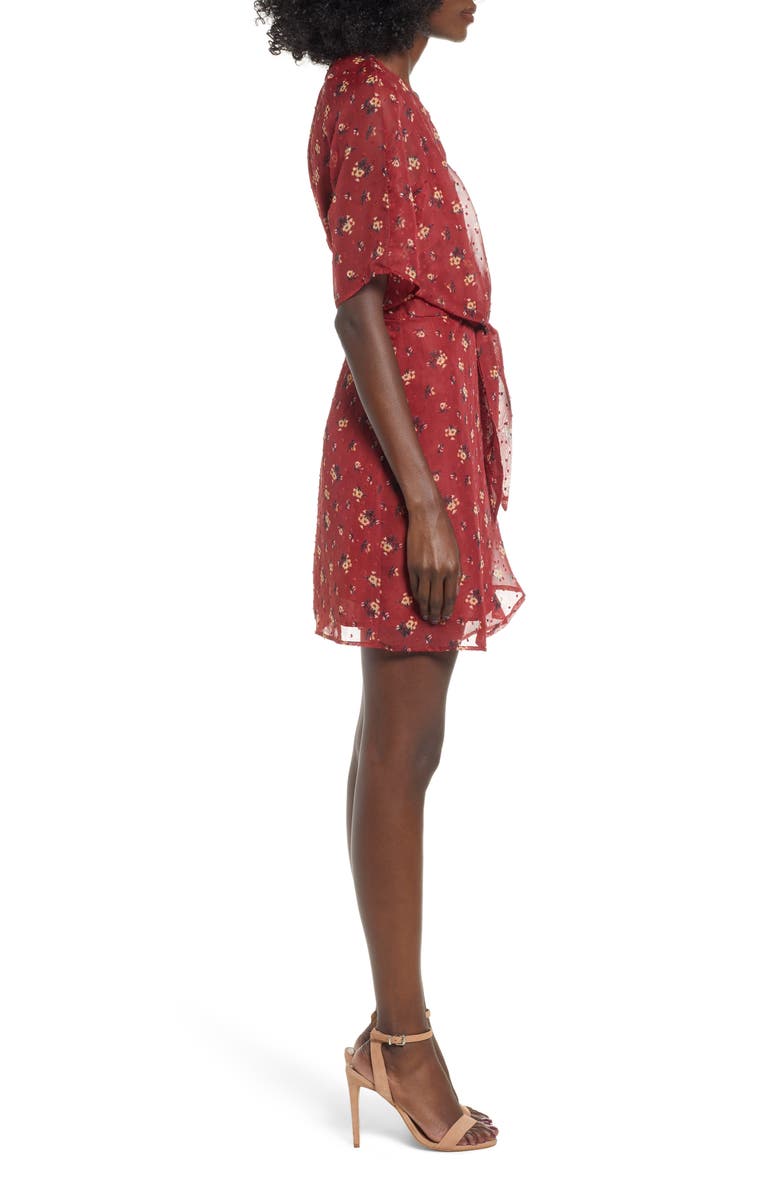 Love, Fire Floral Print Dress, Alternate, color, 