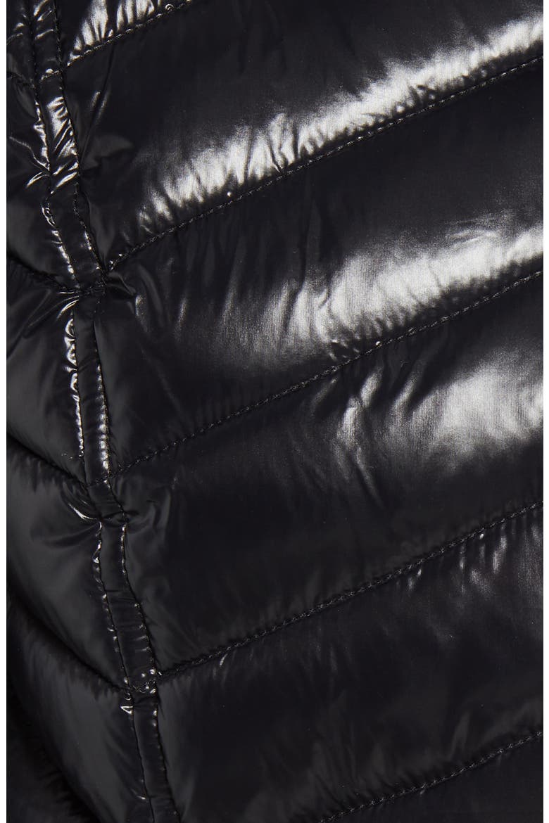 Chevron Puffer Jacket, Alternate, color, BLACK