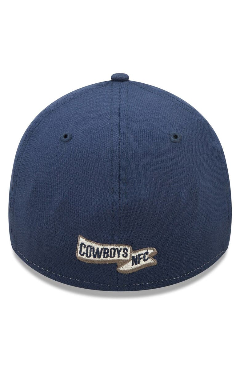 New Era Men's New Era Heathered Gray/Navy Dallas Cowboys 2022 Sideline 39THIRTY Historic Flex Hat, Alternate, color,