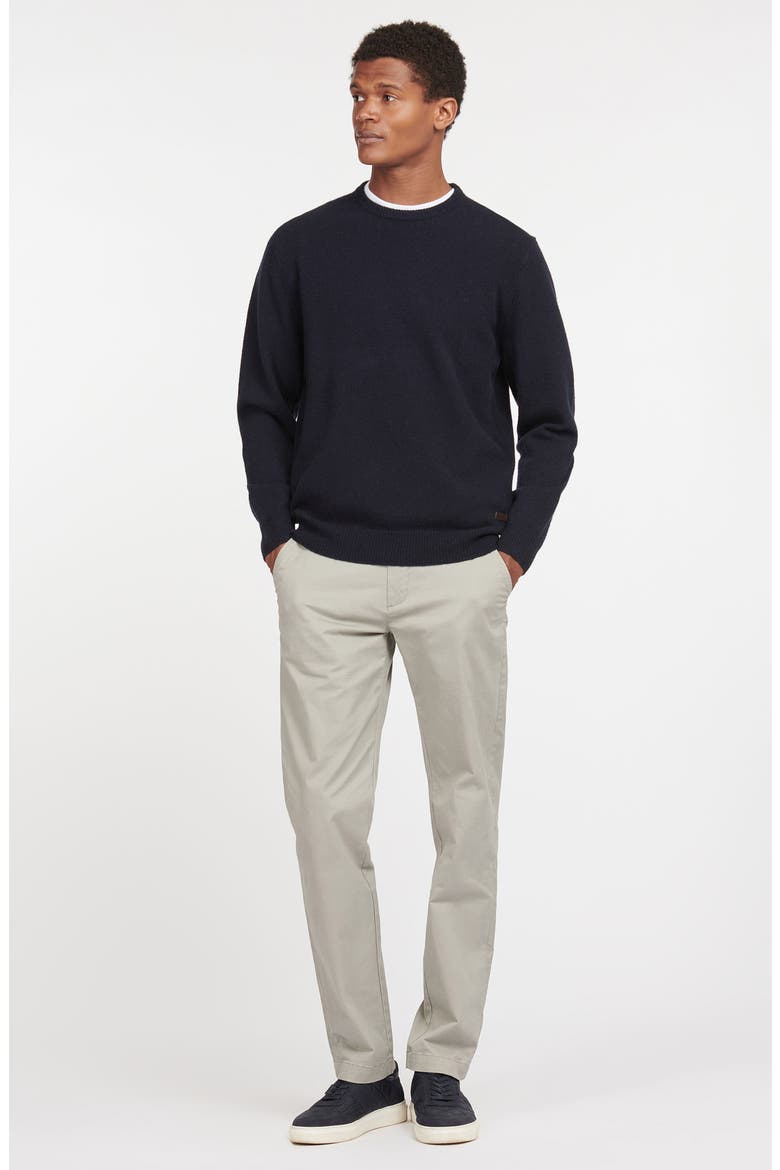 Essential Patch Wool Crewneck Sweater, Alternate, color, NAVY