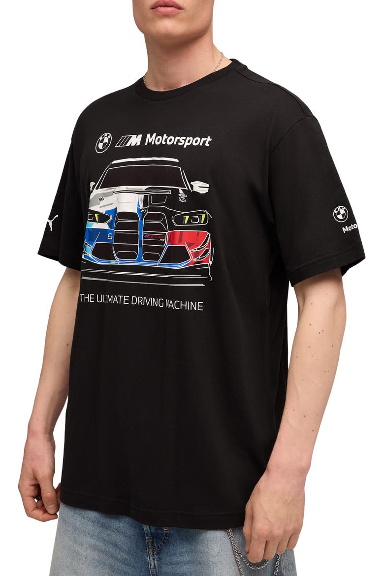 BMW Cotton Graphic T-Shirt, Main, color, PUMA BLACK