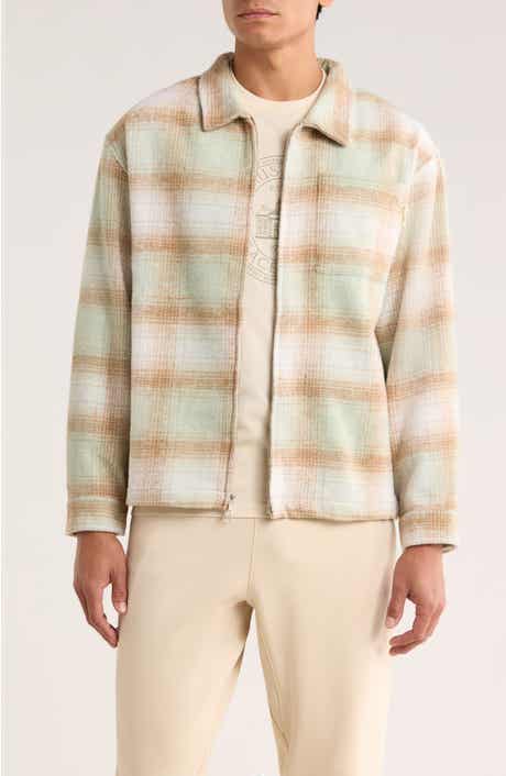 Museum of Peace & Quiet Wordmark Plaid Zip Shirt Jacket