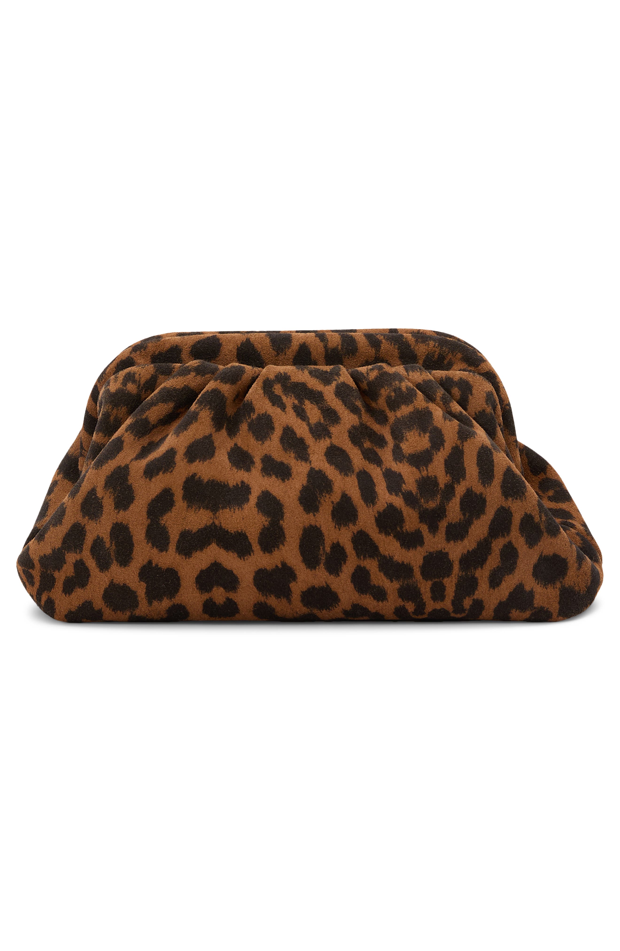 Reiss Mia Suede Frame Clutch, Alternate, color, Animal