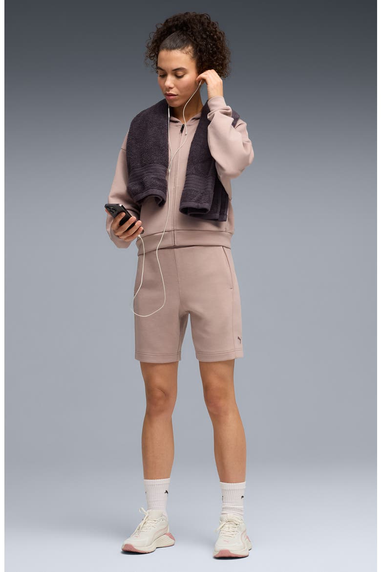 CLOUDSPUN Bike Shorts, Alternate, color, SANDSTONE HEATHER
