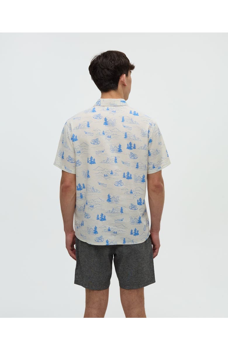 tentree Redwood Shirt, Alternate, color, Whiteoakheather/Lake Sasquatch