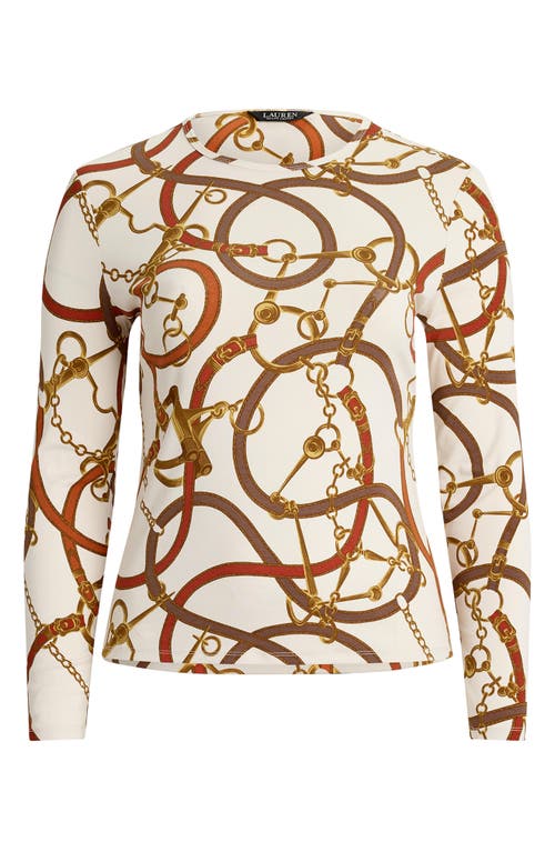 Ralph Lauren Lauren Katharin Print Top In Multi