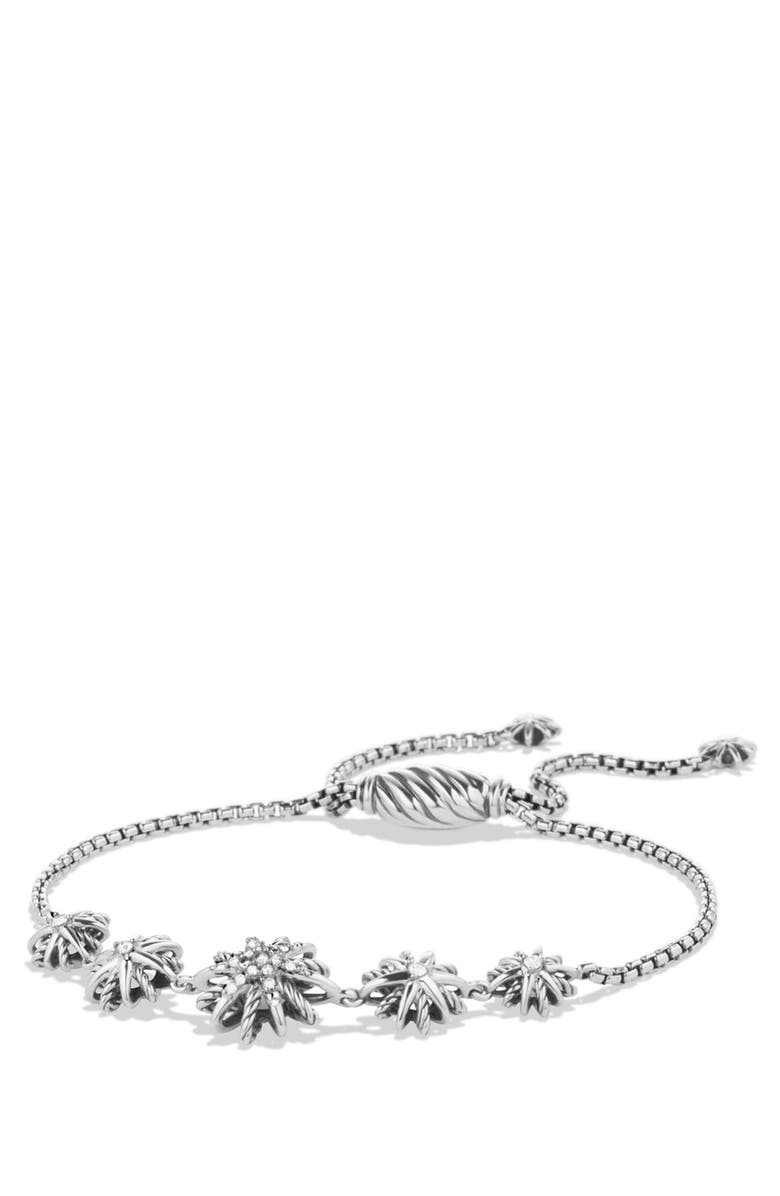 David Yurman Starburst Five-Station Bracelet with Diamonds, Main, color, 