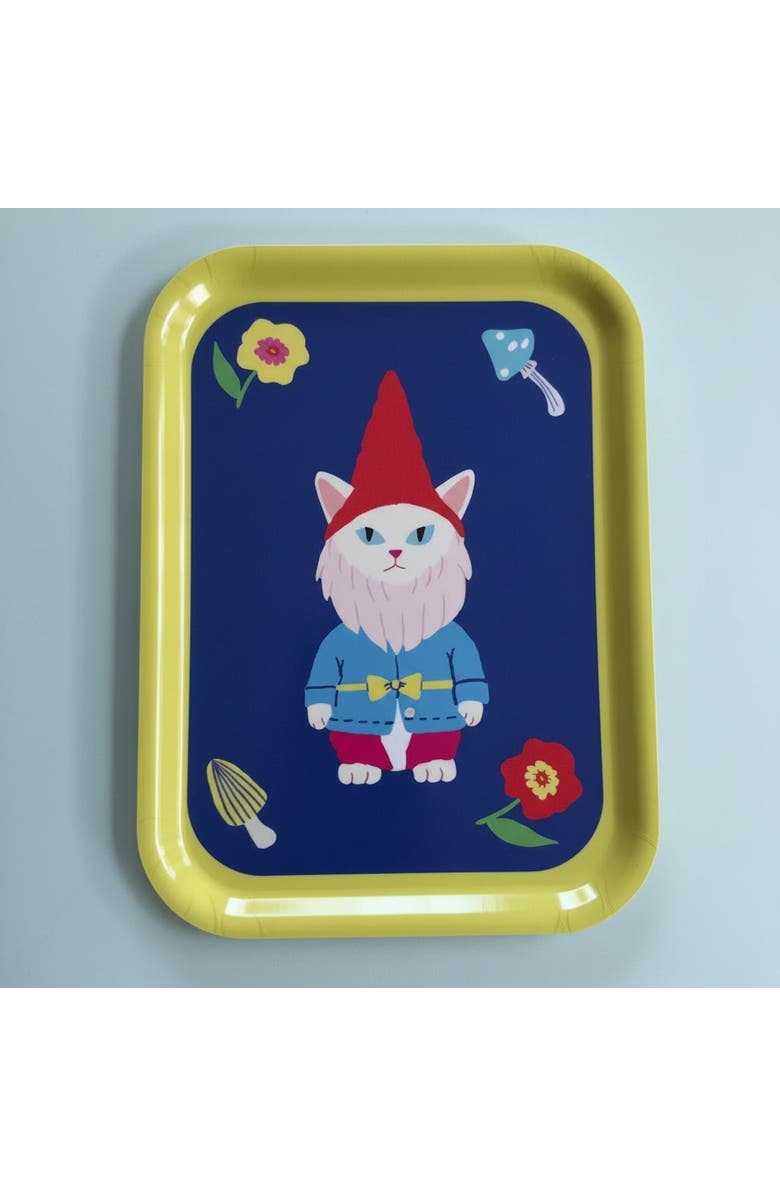 Centinelle Cat Garden Gnome Tray, Main, color, Multicolor