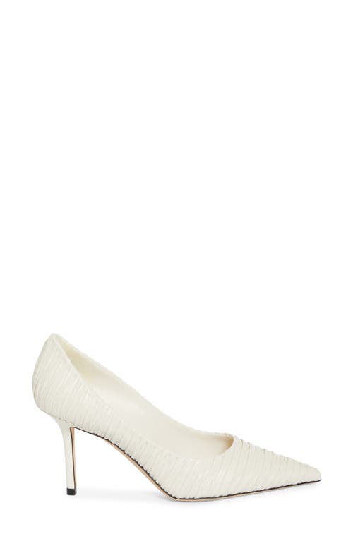 Jimmy Choo Love Ruched Pointed Toe Pump In Latte