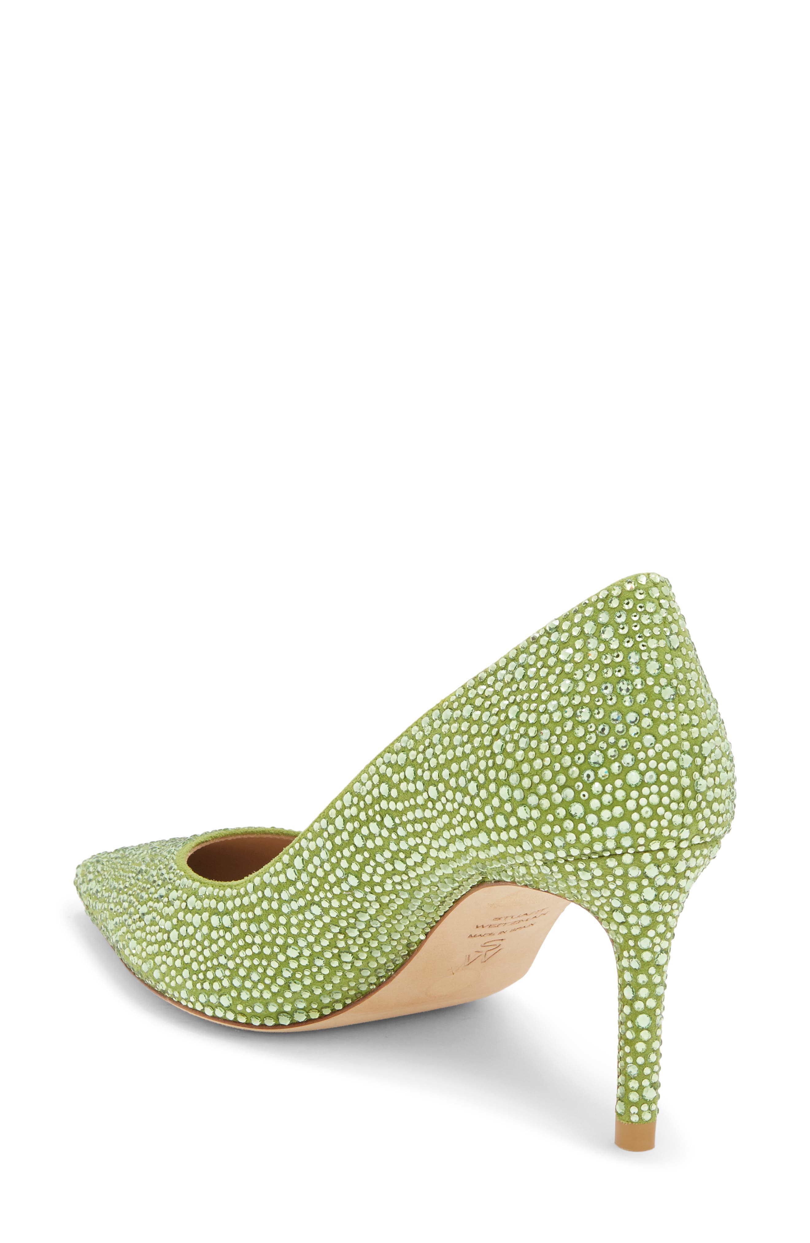 Stuart Weitzman Stuart Power Shine Pump, Alternate, color, Peridot