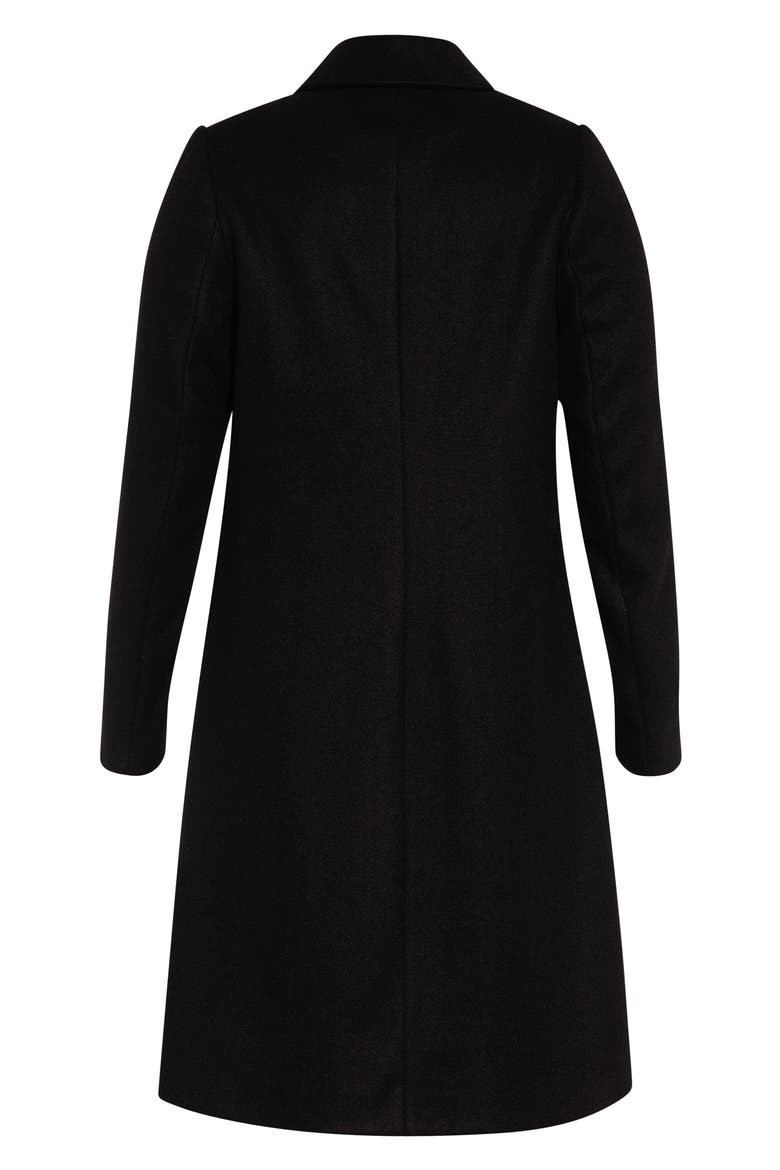 Single Button Peacoat, Alternate, color, BLACK