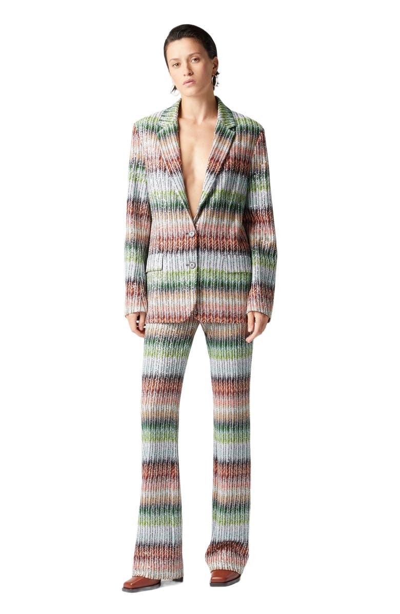 Missoni Dégradé Zig Zag Knit Blazer With Sequins, Main, color,
