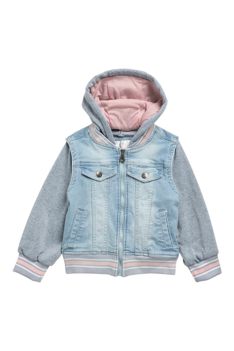 Kids' Twofer Bomber Jacket, Main, color, LT. WASH