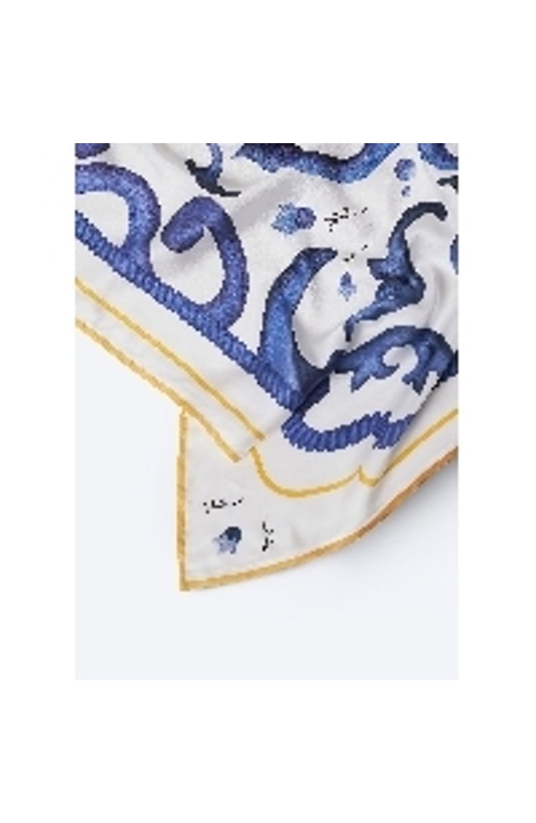 VISCATA Square Scarf, Alternate, color, Majolica Blue