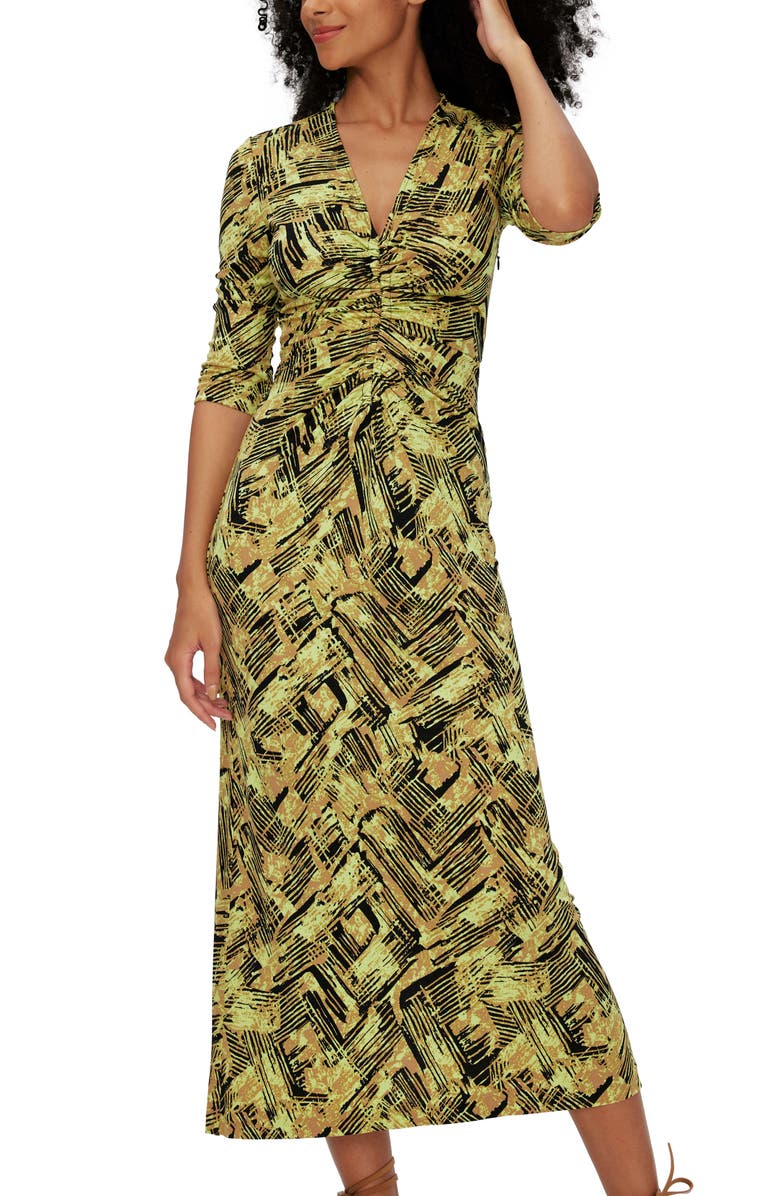 DVF Alba Ruched Midi Dress, Alternate, color,