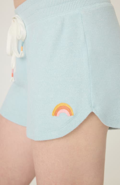 Shop Pj Salvage Sunshine Mind Pajama Shorts In Dusty Blue