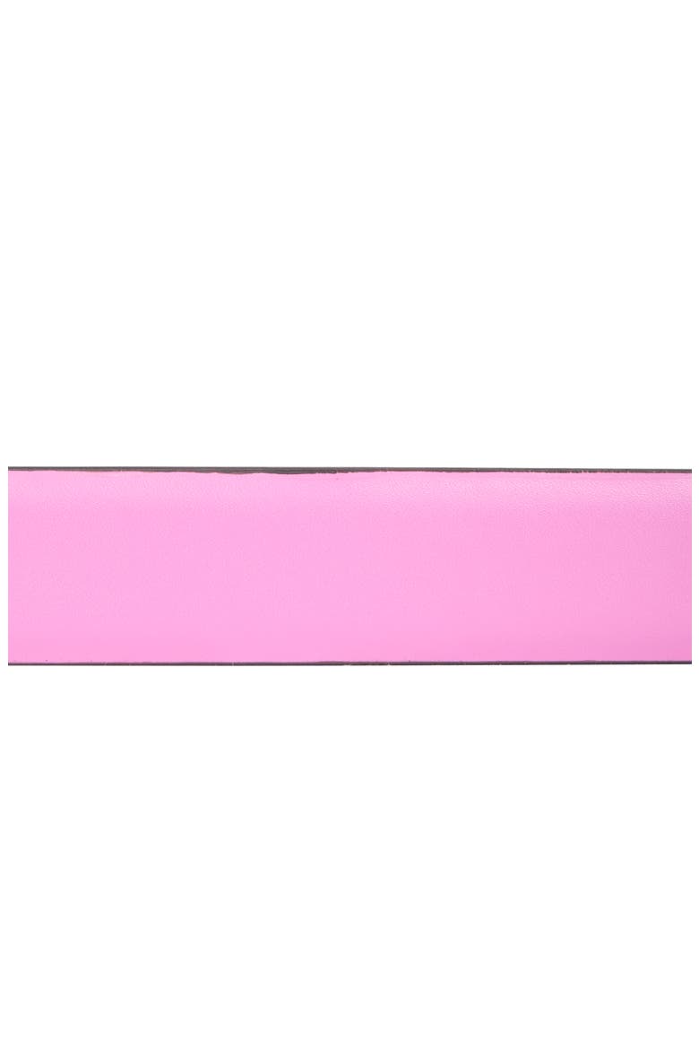 Feather Edge Leather Belt, Alternate, color, CAROUSEL PINK/ POLISHED GOLD