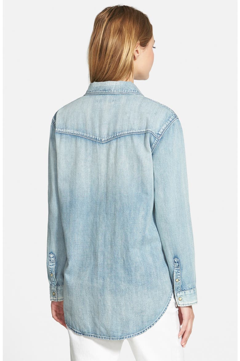 Treasure&Bond Relaxed Fit Denim Western Shirt, Alternate, color, NEP LIGHT VINTAGE