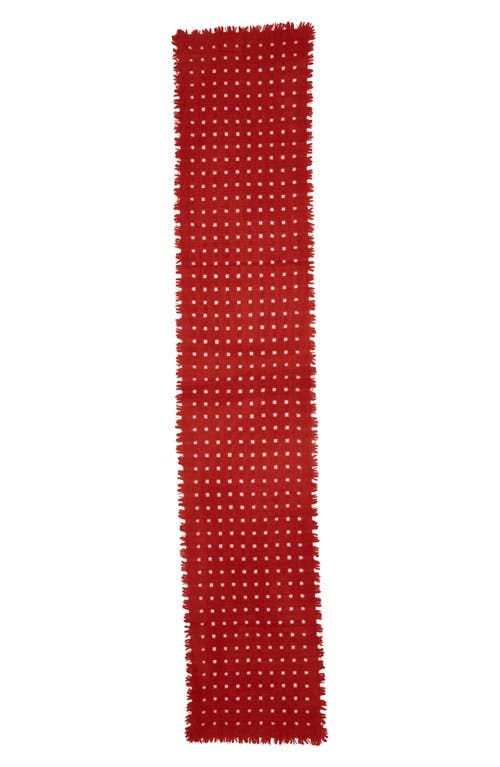 Lost Pattern Pixie Cashmere Scarf In Red
