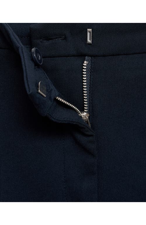 Mango Crop Skinny Pants In Dark Navy