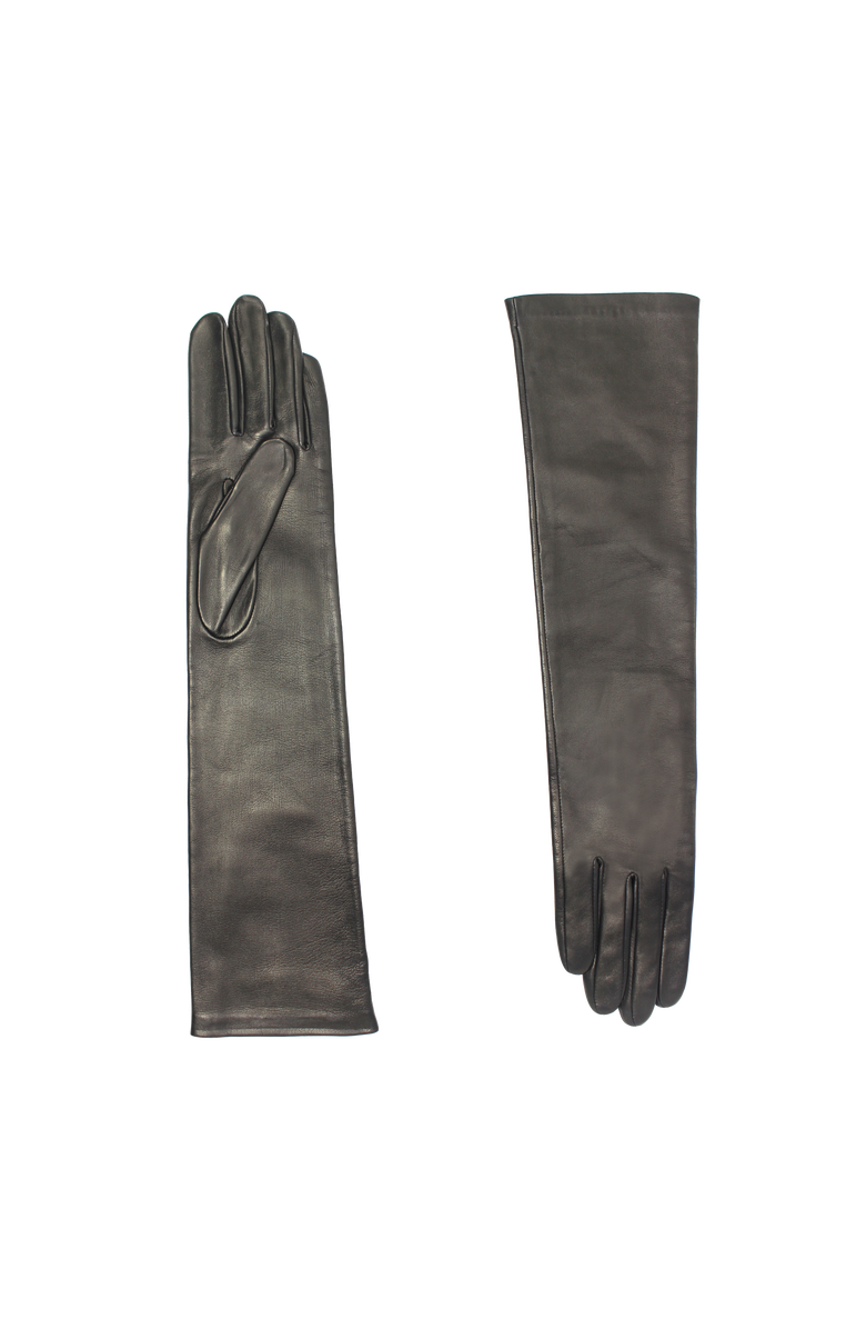 Agnelle Opera Leather Gloves Elbow Length, Main, color, Black