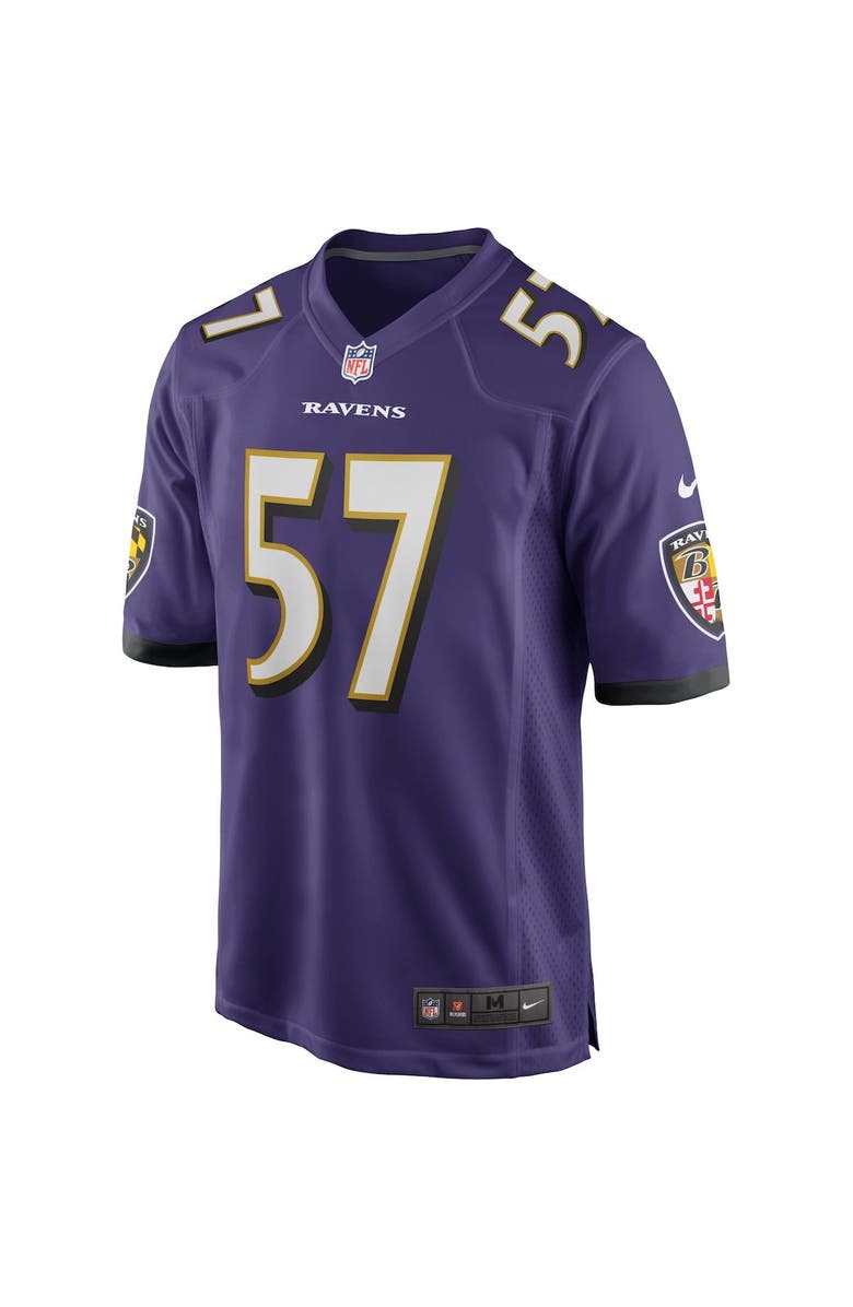 Nike Men's Nike Bart Scott Purple Baltimore Ravens Game Retired Player Jersey, Alternate, color,