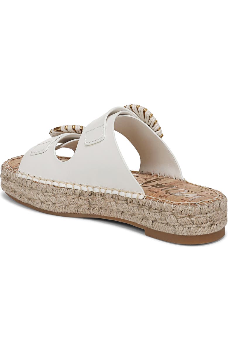 Sam Edelman Tabbey Espadrille Platform Slide Sandal, Alternate, color, Bright White