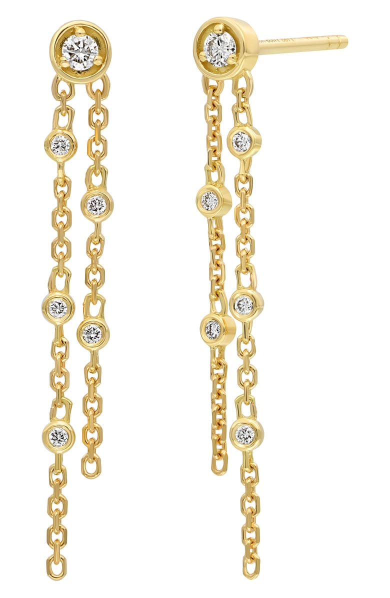 Bony Levy Monaco Diamond Linear Drop Earrings, Main, color, 18K Yellow Gold