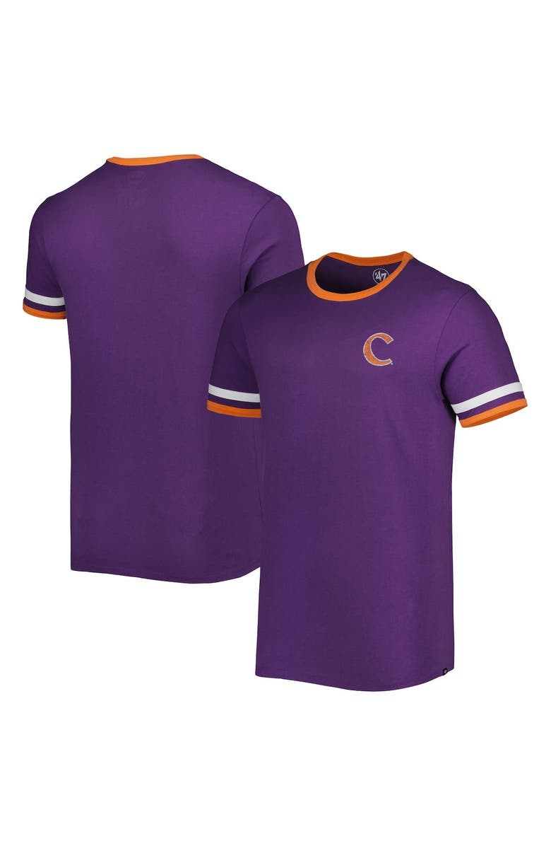 '47 Men's '47 Purple Clemson Tigers Otis Ringer T-Shirt, Main, color, Purple