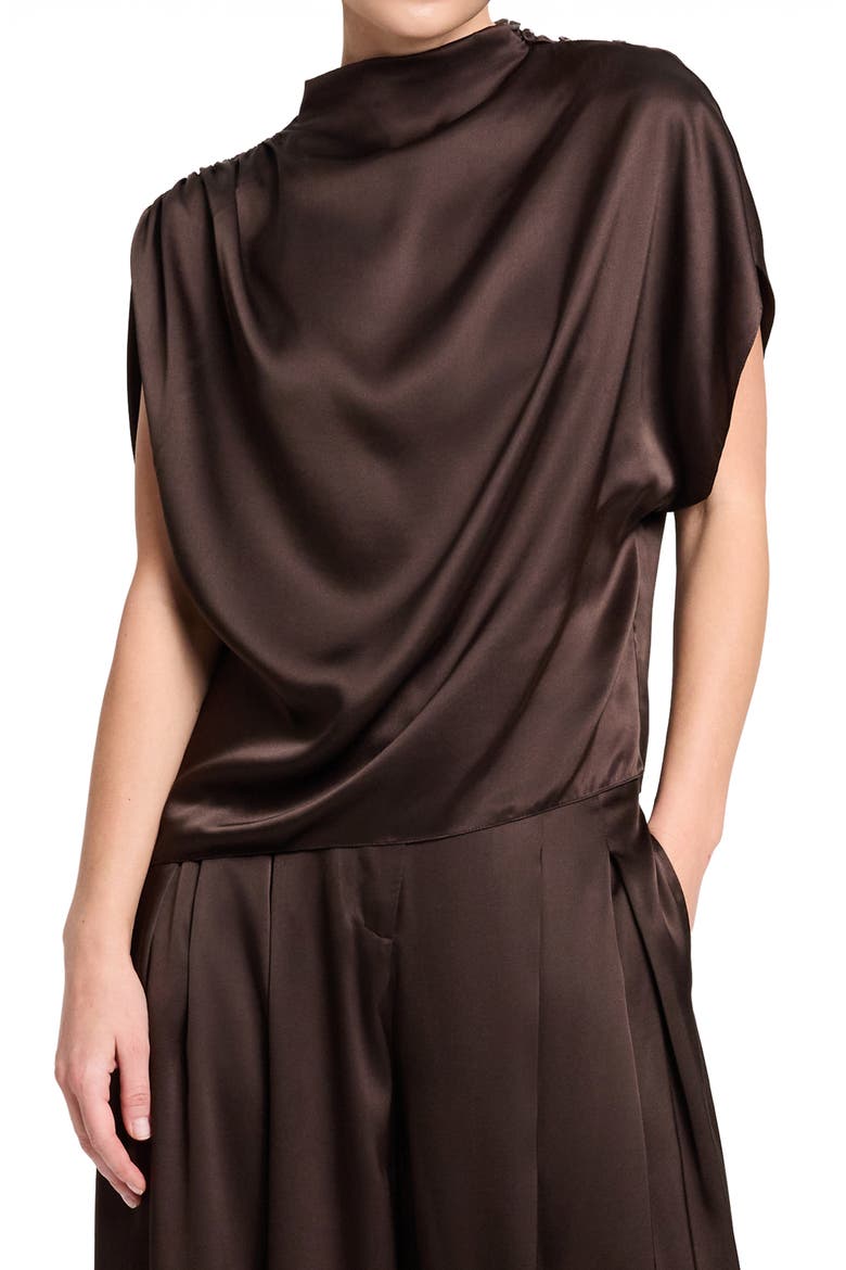 Wish You Would Stretch Silk Top, Main, color, DELICIOSO