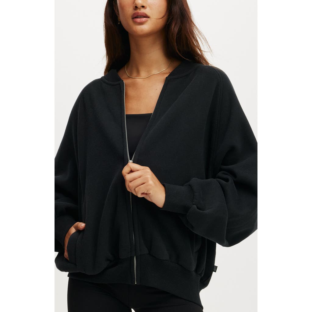 Cotton On Body Active Plush Zip Through Bomber
