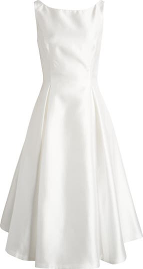 Sleeveless Mikado Fit & Flare Midi Dress