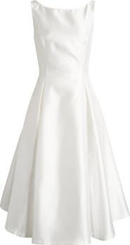 Adrianna Papell Sleeveless Mikado Fit & Flare Midi Dress