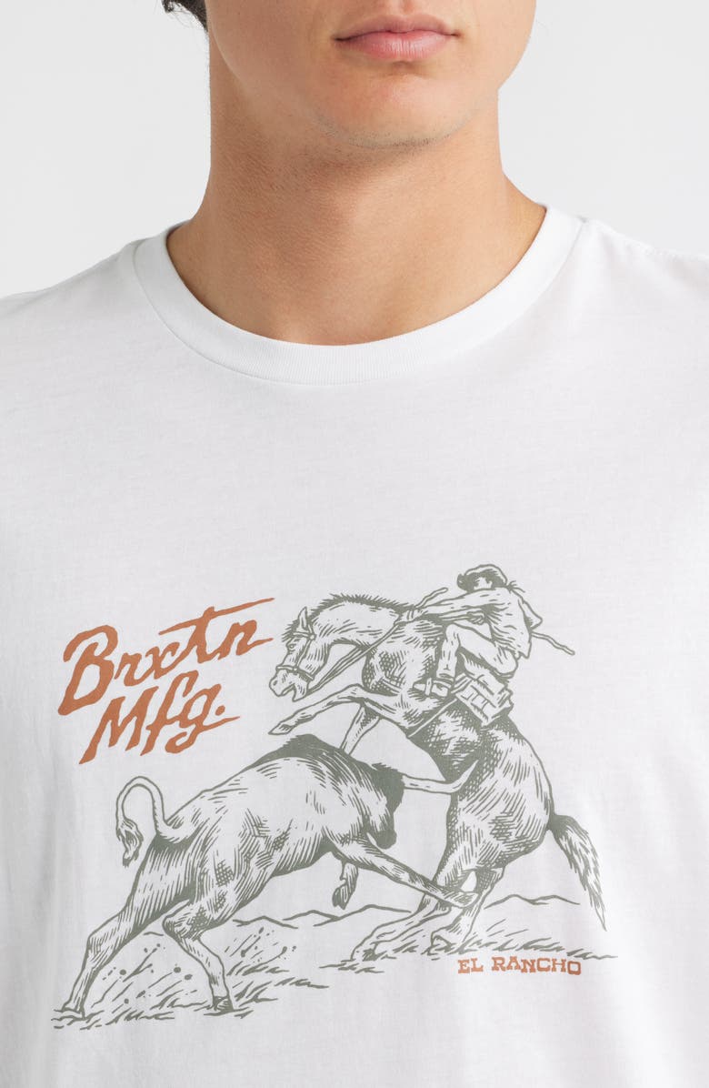 Brixton Wellston Tailored Fit Cotton Graphic T-Shirt, Alternate, color, White