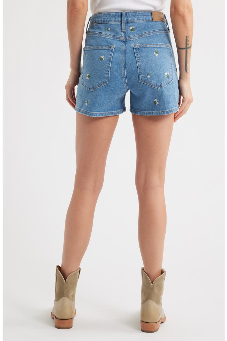 Heidi Embroidered Denim Shorts, Alternate, color, MID FLOWER DENIM