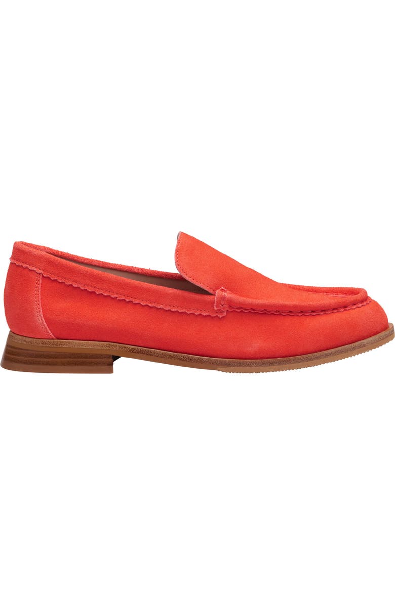 Johnston & Murphy Gillian Suede Loafer, Alternate, color, Coral Suede