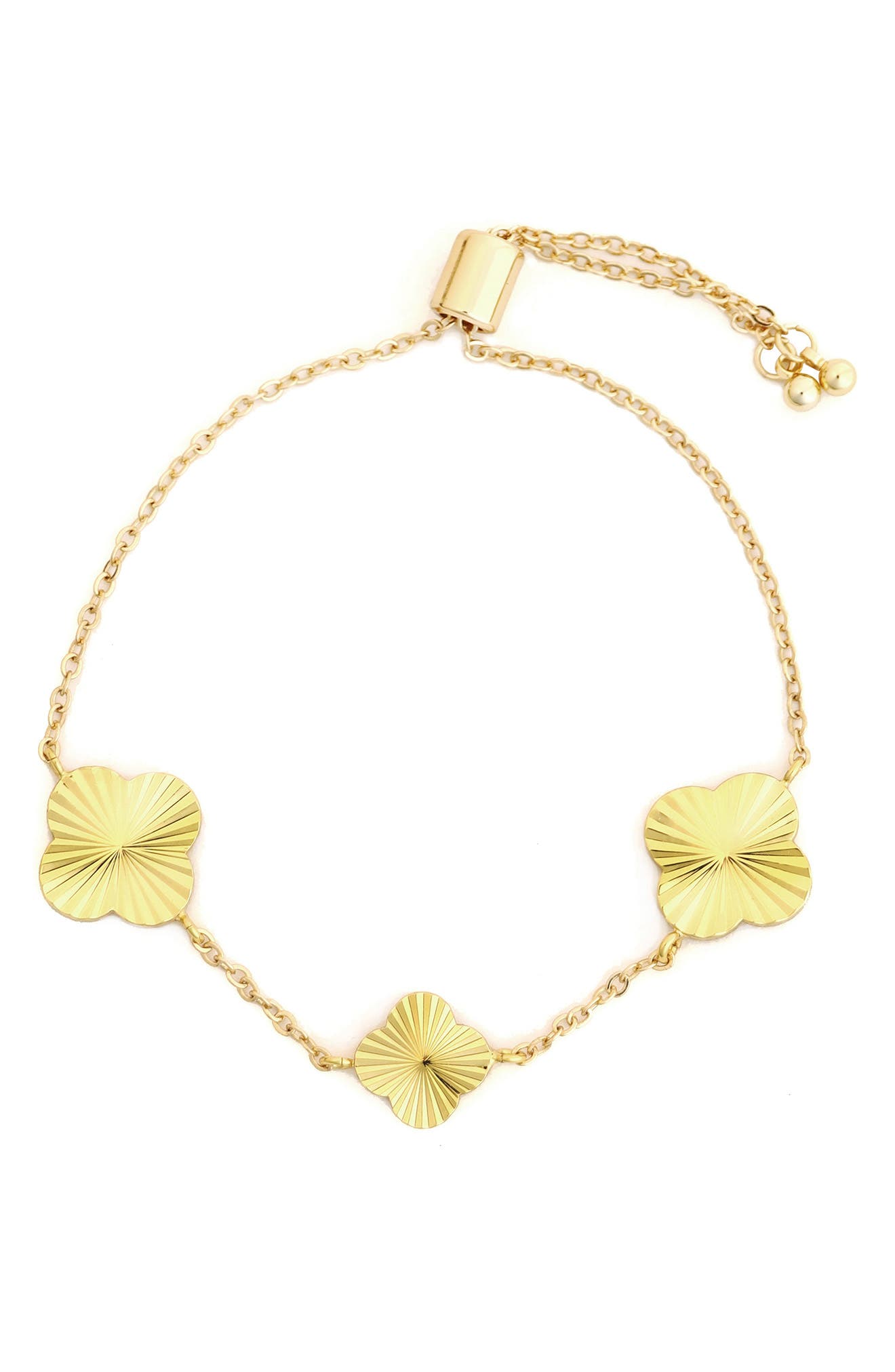 Panacea Clover Station Chain Bracelet