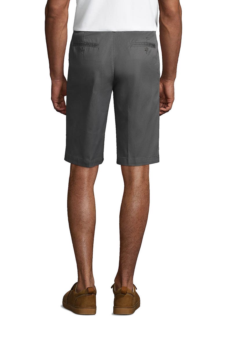 School Uniform Young  Plain Front Blend Chino Shorts, Alternate, color, Arctic Gray