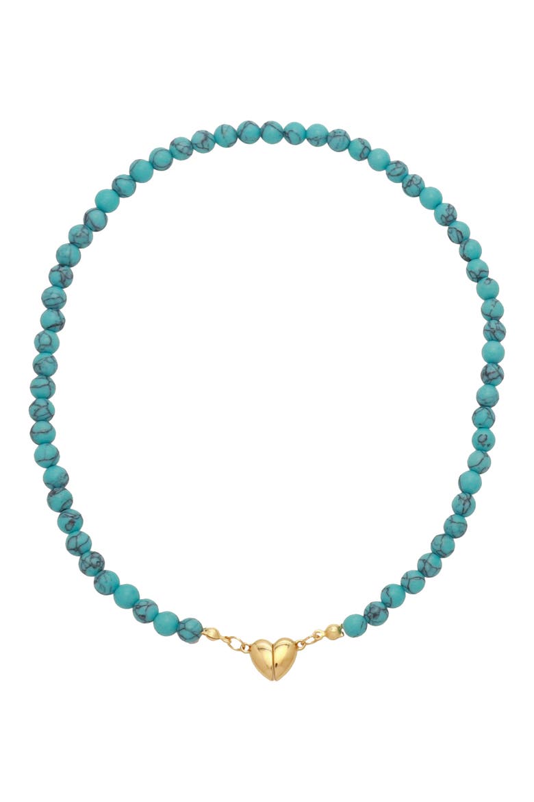 Celeste Beaded Choker Necklace, Main, color, GOLD/ TURQUOISE