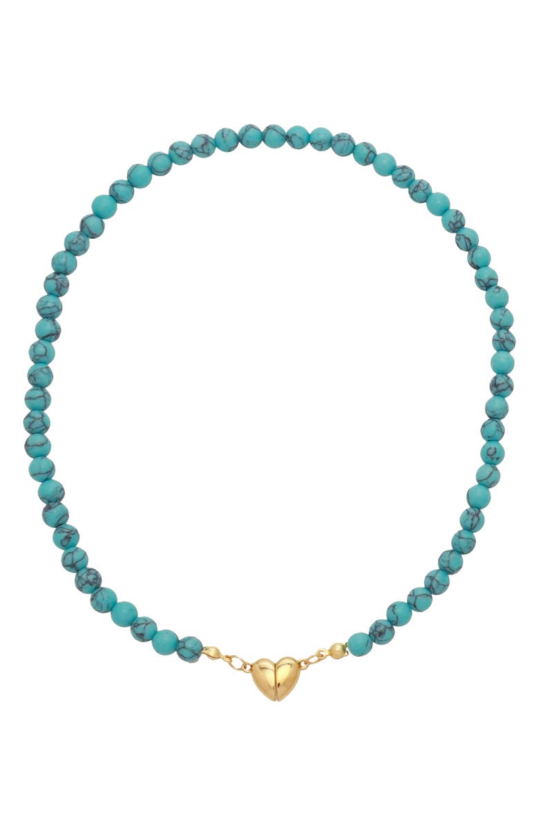 Petit Moments Celeste Beaded Choker Necklace, Main, color, Gold/ Turquoise