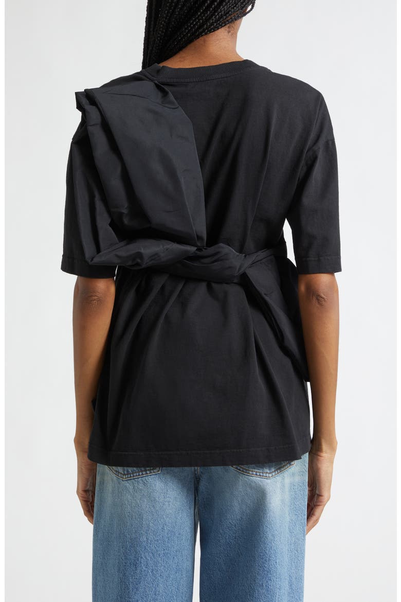 Taffeta Knot T-Shirt, Alternate, color, WASHED BLACK