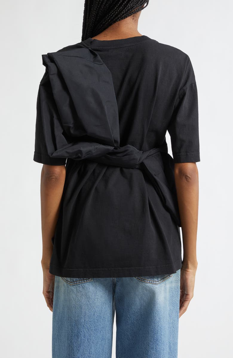 Area Taffeta Knot T-Shirt, Alternate, color, Washed Black