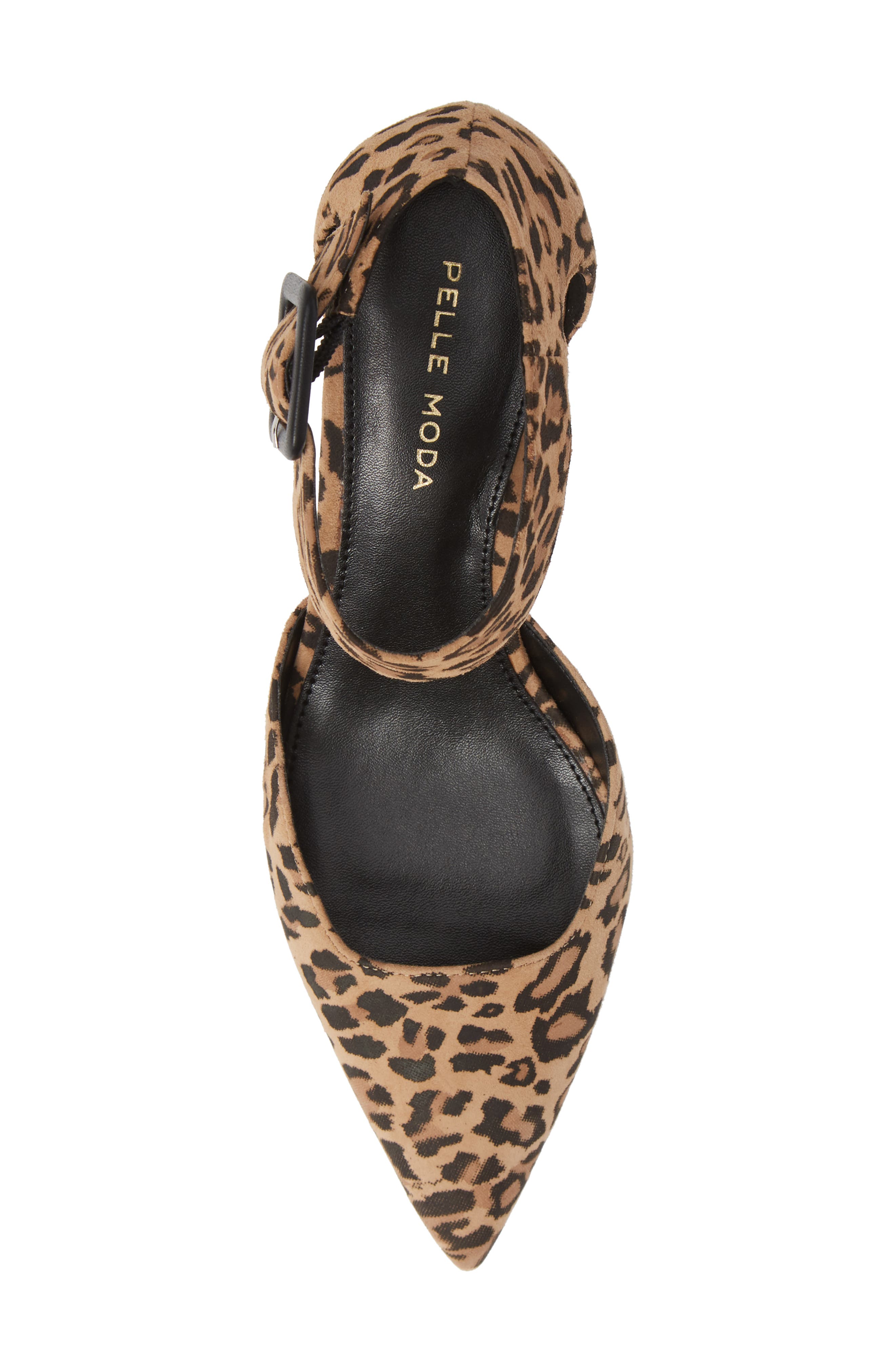Kenley Ankle Strap Pump, Alternate, color, LEOPARD PRINT SUEDE