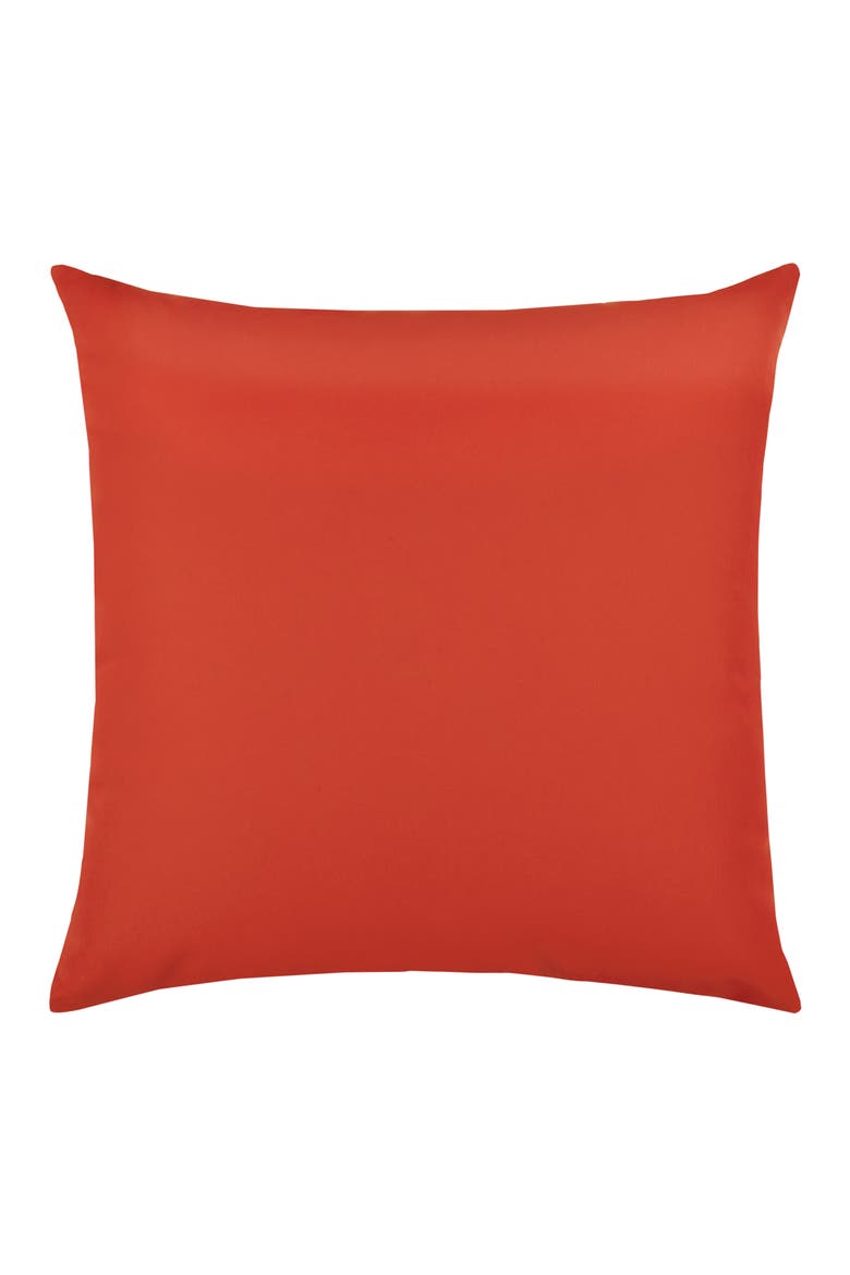 Tropical Bee Jacquard Chenille accented Indoor & Outdoor Woven Accent Pillow, Alternate, color, Red