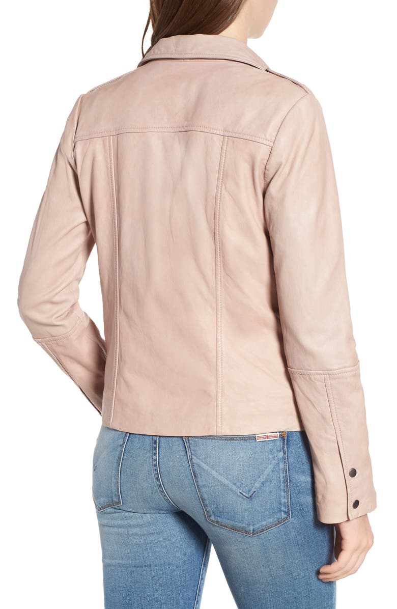 Hinge Feminine Leather Moto Jacket, Alternate, color, 